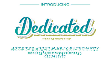 Dedicated - Elegant 3D Script Font with Handwritten Style for Modern Typography and Branding