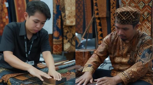 Batik Artisans at Work: Traditional Textile Craftsmanship