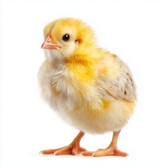 Fototapeta premium Cute baby chick isolated, white background cut out png