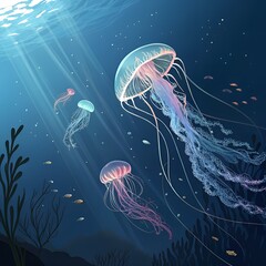 jellyfish in the water