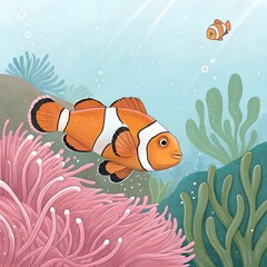 coral reef with fish