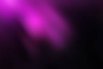 Light leak overlay. Pink purple blurry light on a black background. Flare effect. Defocused Blur. Perfect overlay texture for photo edits or modern design projects.