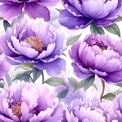 Obraz premium Floral pattern, delicate peonies