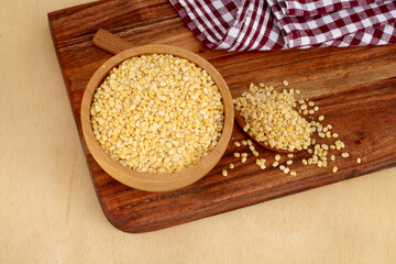 Bowl of organic mung daal - yellow gram