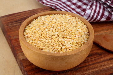 Bowl of organic moong dal - yellow gram