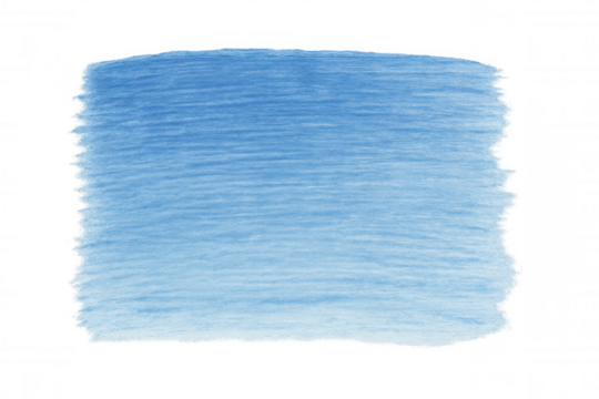 Blue pencil crayon stroke texture with gradient shading, isolated on transparent background, drawing and art concept