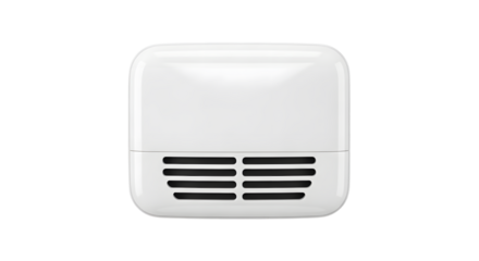 White Smoke Detector Mountable on Ceiling with Ventilation Openings