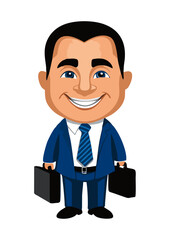 business cartoon character design vector illustration white background	