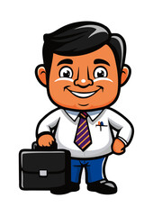 business cartoon character design vector illustration white background	