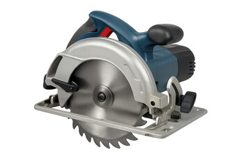 Circular saw power tool for carpentry woodworking on transparent background