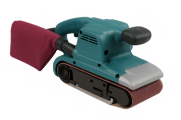 Belt sander power tool with dust collector bag