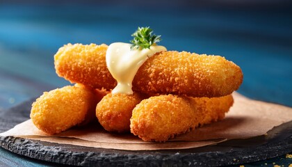 crispy mozzarella sticks melted cheese
