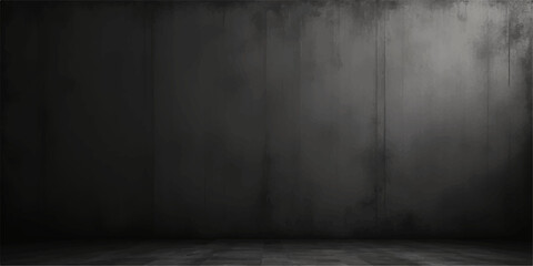 Dark grunge interior room with wooden floor