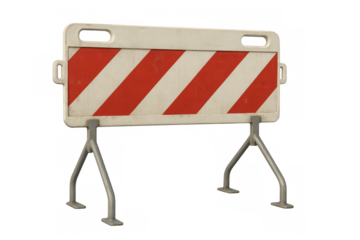 Road safety barrier marking construction zone entrance
