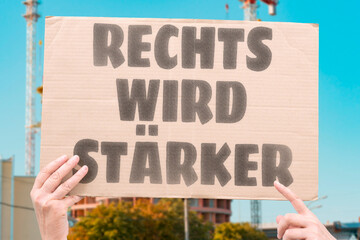 Fototapeta premium “Rechts Wird Stärker”. RIGHT-WING. POLITICS. NATIONALISM. RISE. SOCIETY. VOTE.