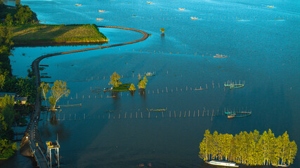 Farmers' lives during the flood season in the fields of An Giang, Vietnam