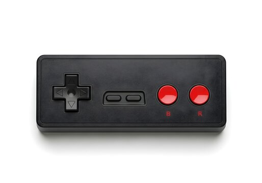Retro Video Game Controller Isolated on White