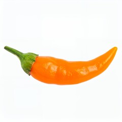 Captivating Orange Pepper Isolated on a Clean White Background in Detailed View