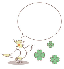 おしゃべりするオカメインコ