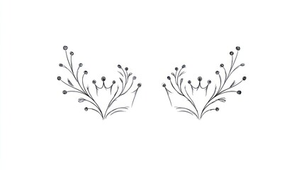 Floral design pair decor