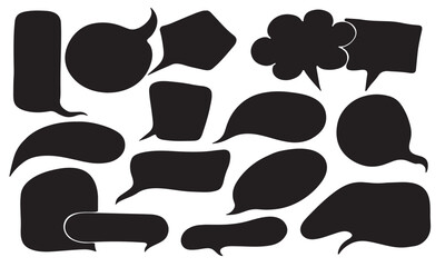 vector illustration sets of different speech bubbles icon