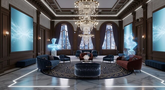 Modern Luxurious Lobby Interior Design.