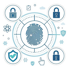fingerprint biometric scan vector cyber security