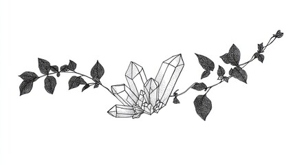 Crystals and vines design