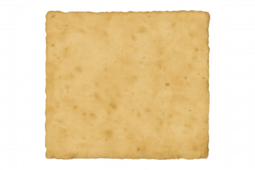 Vintage aged paper texture with deckled edges, old parchment background element featuring stained surface