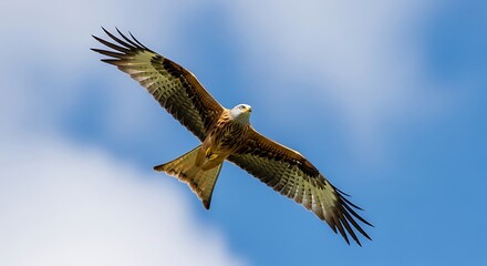 Red Kite Soaring in the Sky.