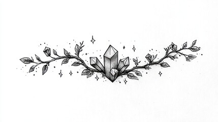 Elegant crystals and branches design