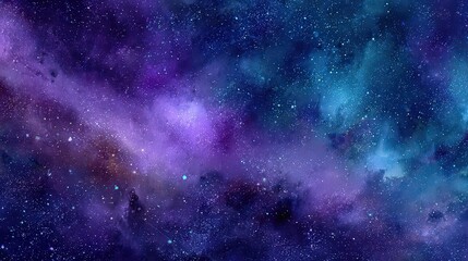 Vast Space Nebula With Colorful Nebulae And Stars