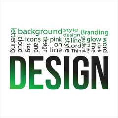 Word Cloud with Design background design