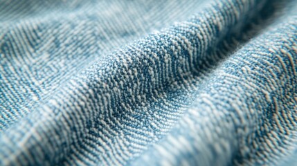 Textured Blue Fabric Close Up Detail