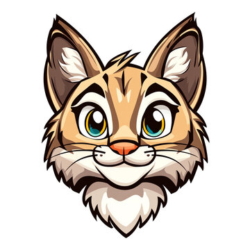Cute Cartoon Bobcat Mascot Logo Friendly, Playful Design