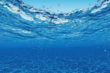 Obraz premium Abstract Underwater Scene With Rippled Water