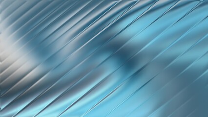 Obraz premium Cool Blue Diagonal Ribbed Metallic Surface Abstract Background image photo