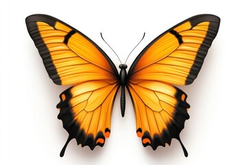Obraz premium A Vivid Orange Butterfly with Black Wing Borders