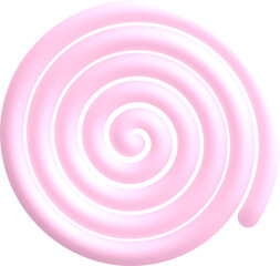 abstract pink swirl 3D illustration 