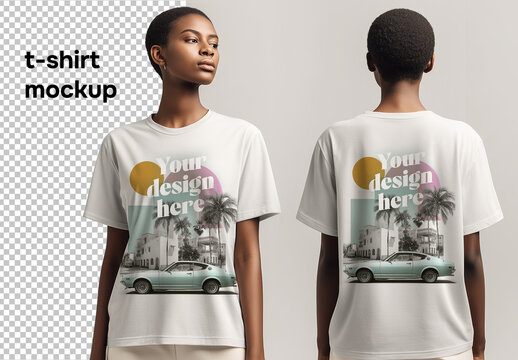 T-shirt mockup front and back