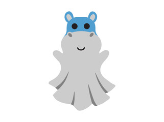 Halloween Cartoon Hippo Ghost Costume

