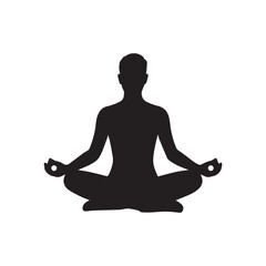 silhouette of a yoga