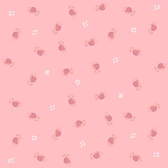 Seamless Cute Flower Pattern Set with Hand-drawn Doodle Style on Pastel Backgrounds