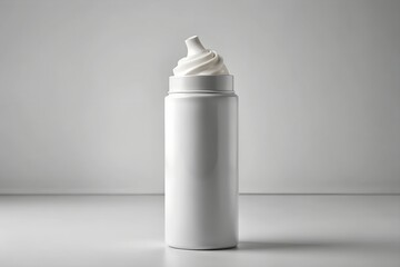 Whipped cream can isolated on white background mockup image