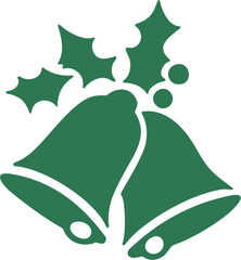 Retro Christmas Bell Vector Element