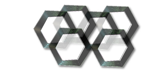 3d alphabet on black