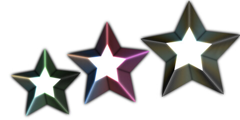 3d render of a star on white background