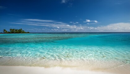 tropical beach paradise with crystal waters