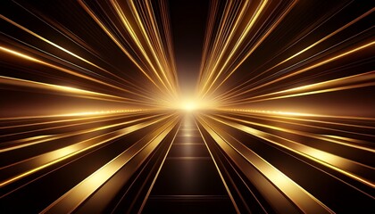 luxurious 3d black and gold light beams background with elegant movie award style gold movie