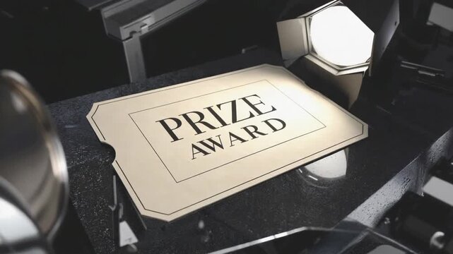 Prize award of a contest.